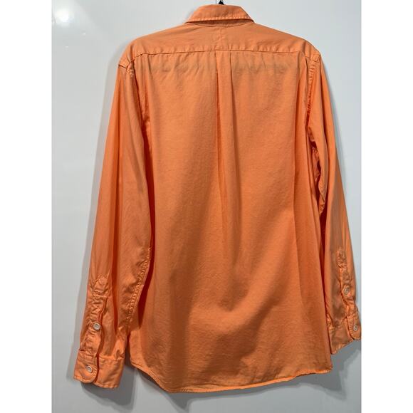 Ralph Lauren Polo Button Down Shirt Orange Halloween Casual Preppy Men's Large - Picture 4 of 7